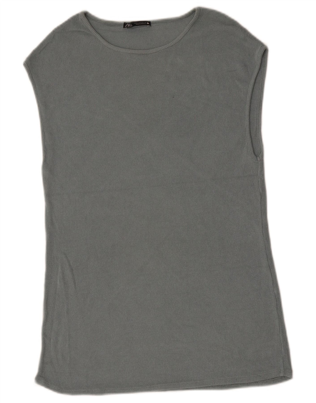 Zara Mens Colete Top Pequeno Cinza