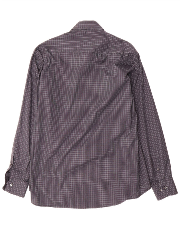 Camisa masculina Yves Saint Laurent tamanho 40 15 3/4 cinza médio guingão