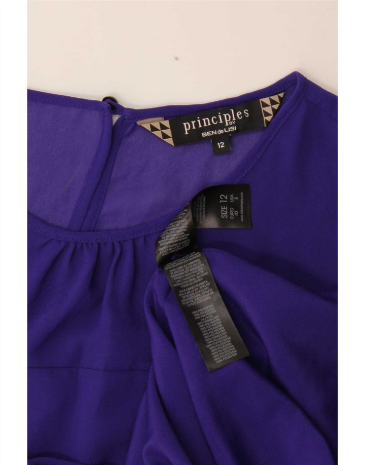 Princípios vestido feminino sem mangas regular shift UK 12 médio roxo