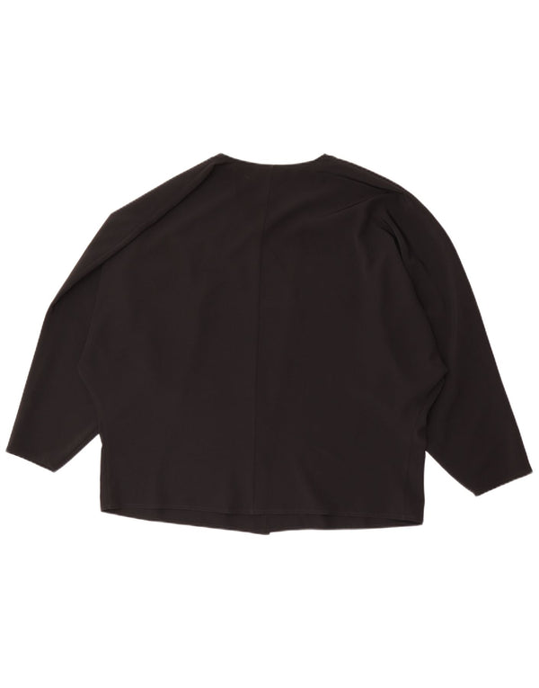 Cardigan feminino vintage com ajuste relaxado IT 46 grande acetato preto