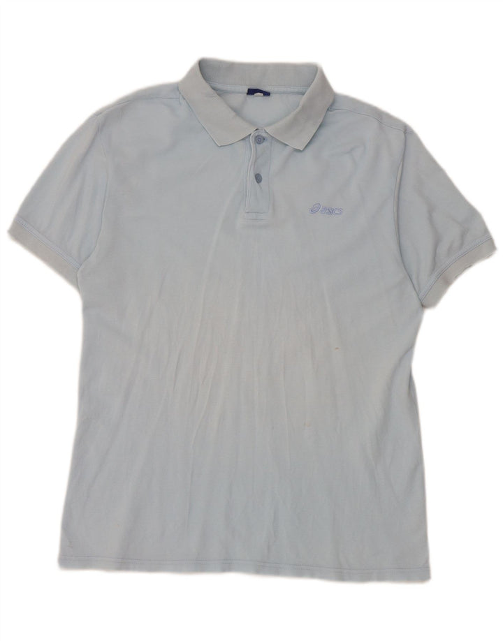 Camisa polo masculina Asics azul médio