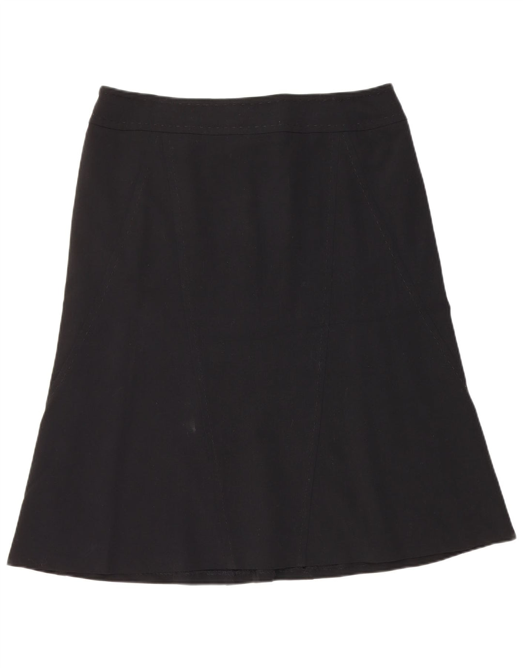 Saia feminina COAST em linha A UK 16 grande W34 poliéster preto