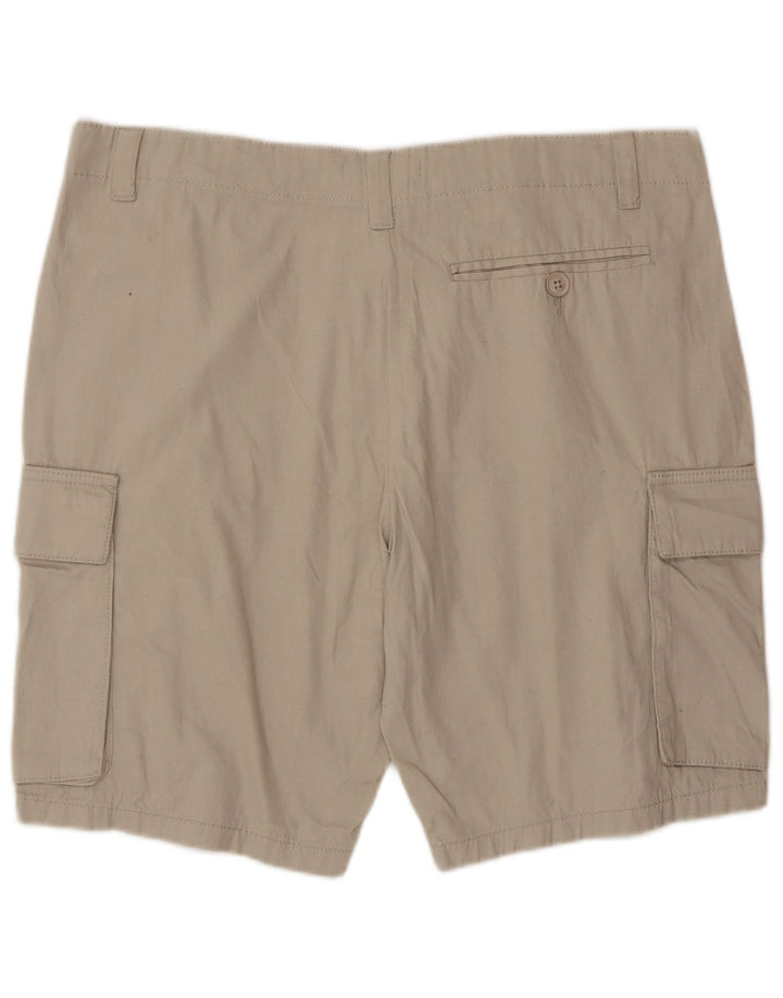 Shorts cargo masculino French Connection grande W36 algodão bege