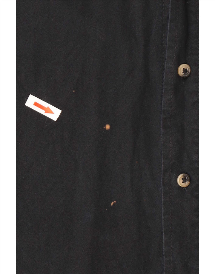 Wrangler Camisa masculina de manga curta grande algodão preto
