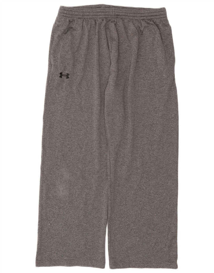 Calça de treino masculina Under Armour XL cinza manchada de poliéster
