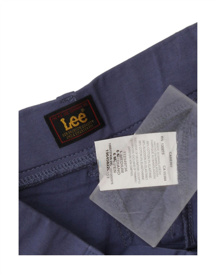 LEE Shorts Chino Feminino EUA 6 Médio W30 Azul