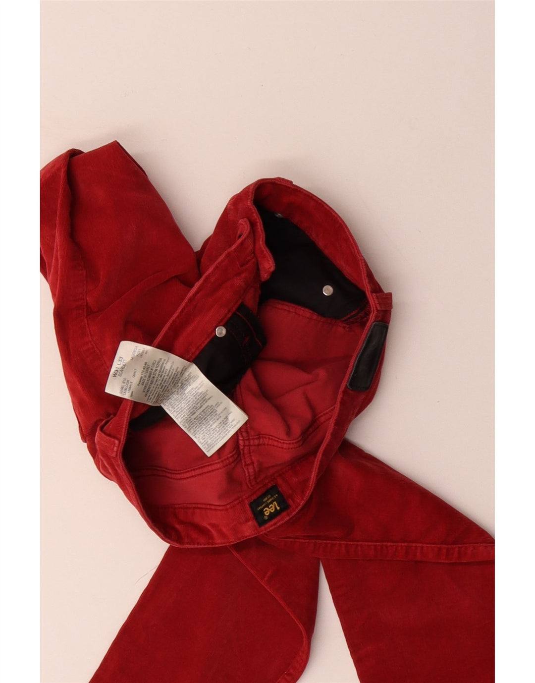 LEE Calça feminina Scarlett Skinny de veludo cotelê W31 L33 algodão vermelho