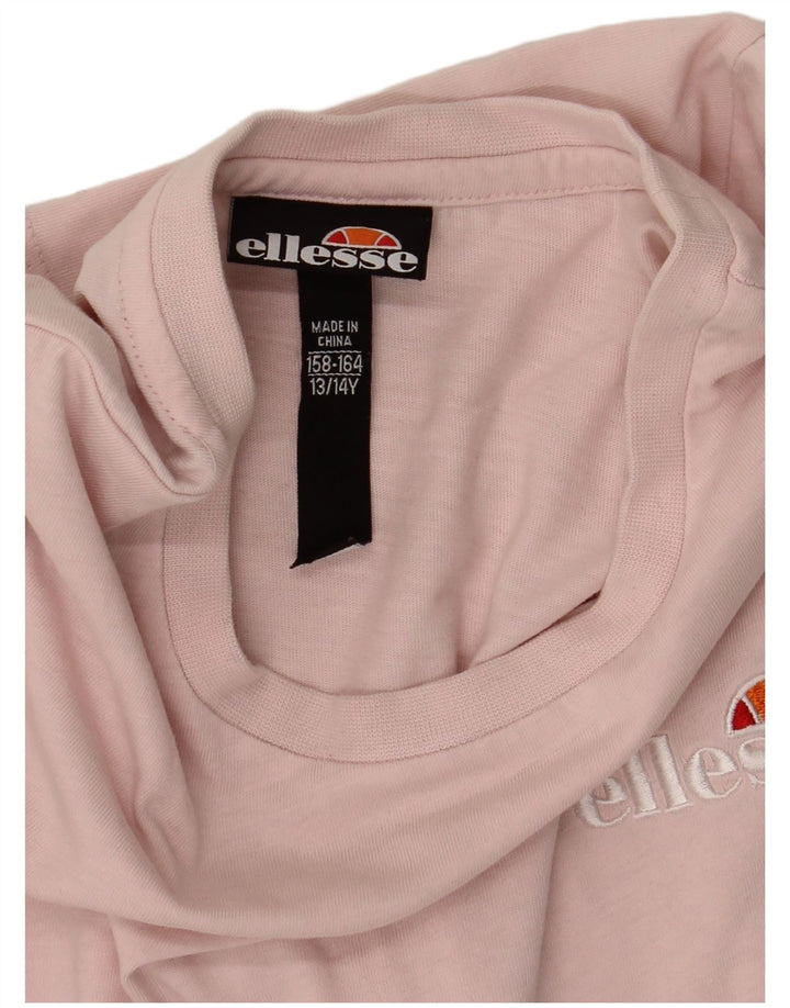 Camiseta feminina ELLESSE 13-14 anos algodão rosa