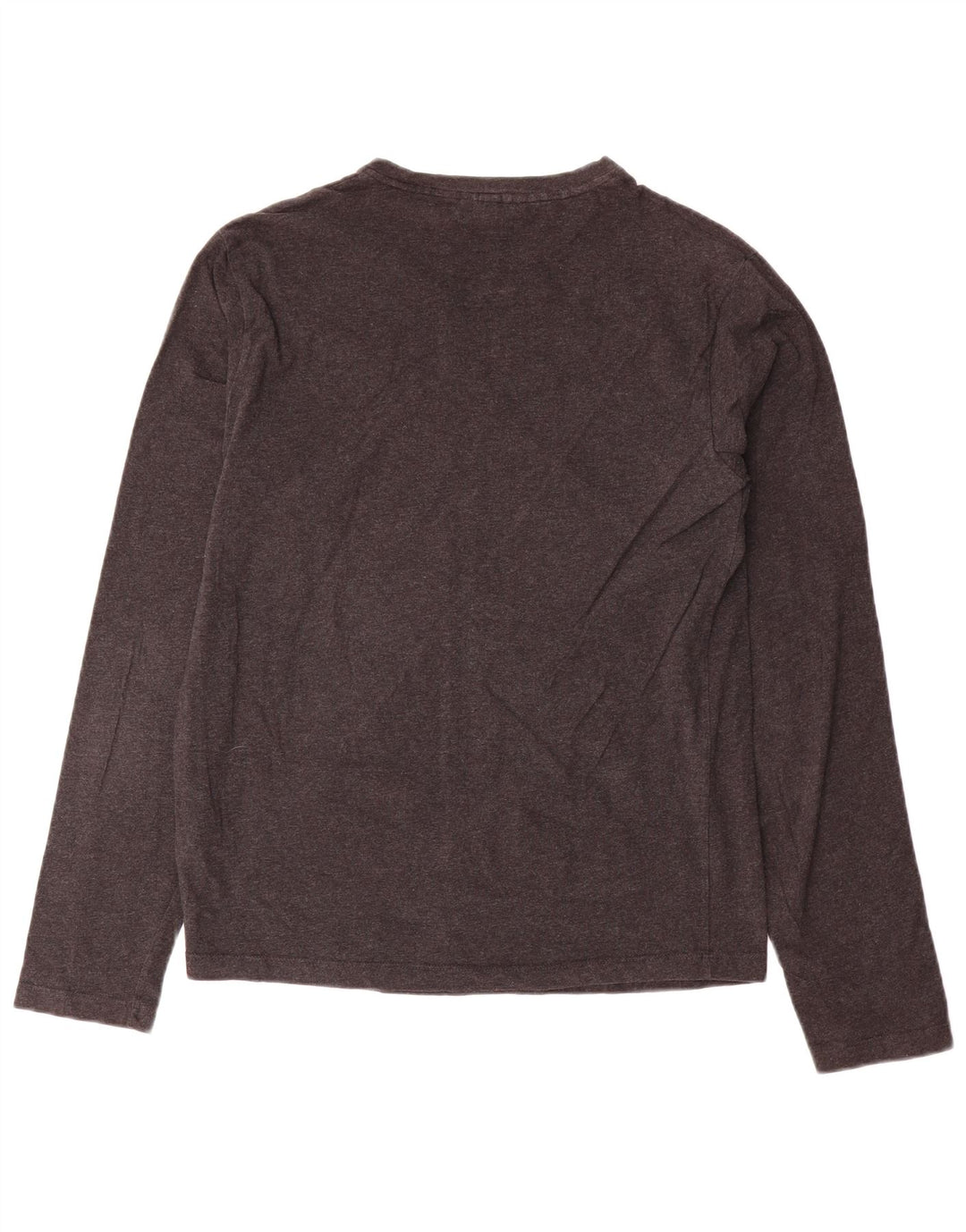 Trussardi Jeans Top feminino manga comprida UK 12 algodão cinza médio