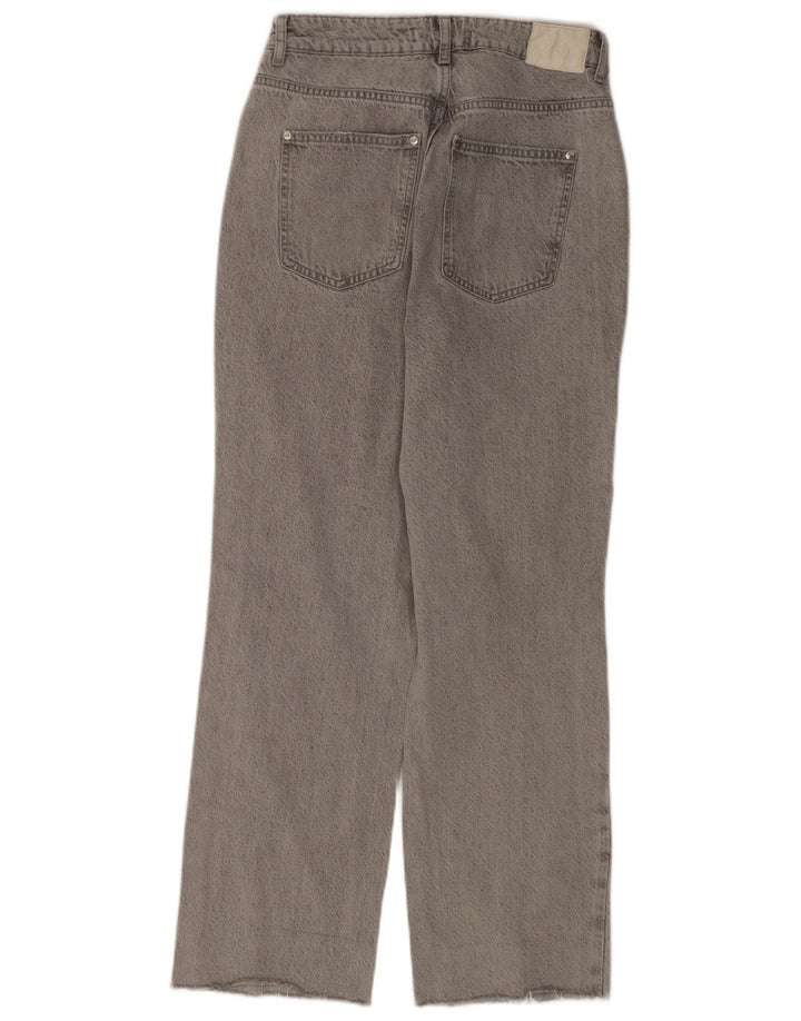 Calça jeans feminina Zara angustiada EU 40 médio W30 L29 algodão cinza