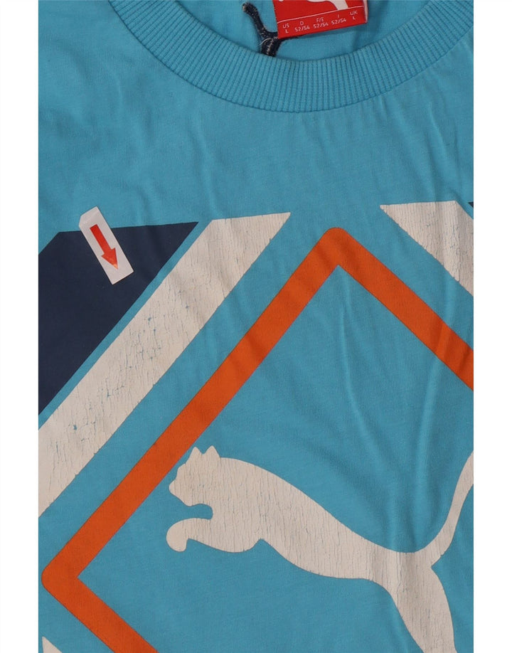 Puma Camiseta Masculina Graphic Top Grande Azul