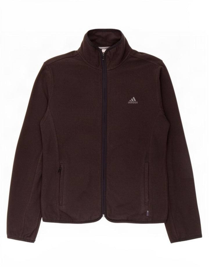 Jaqueta de lã feminina Adidas UK 14 poliéster preto médio