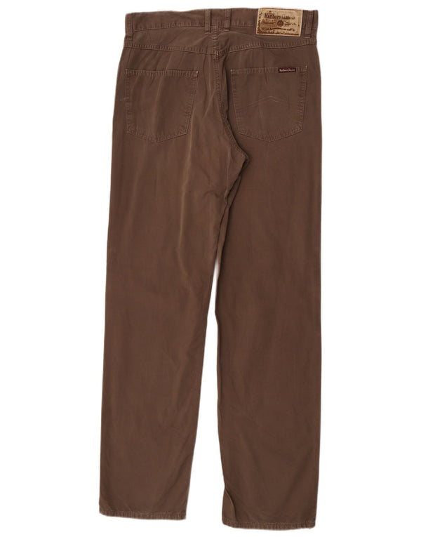 Marlboro Classics Masculino Calça Casual Reta W34 L34 Marrom