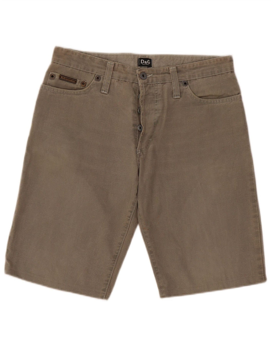 Shorts jeans masculino Dolce & Gabbana W32 algodão cinza médio