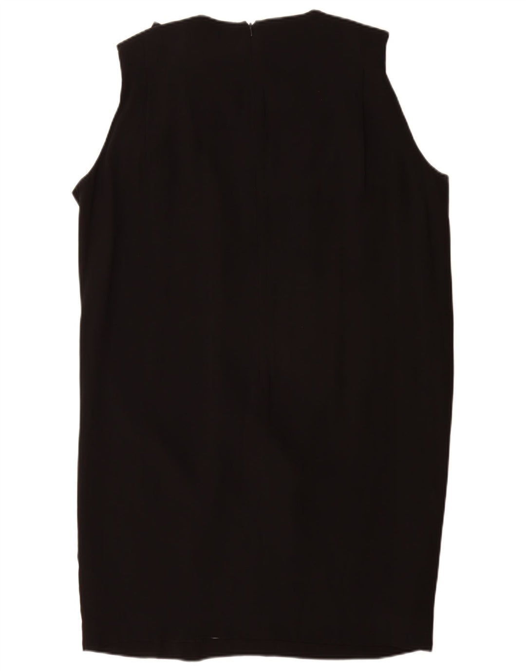 Vestido feminino French Connection sem mangas, viscose preta grande Reino Unido 16