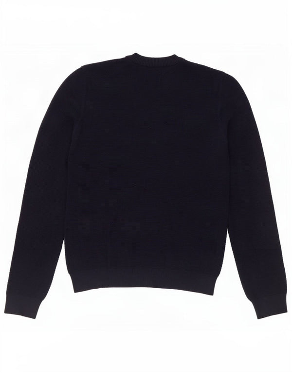 Farah Suéter masculino de ajuste moderno com gola redonda XL azul marinho algodão