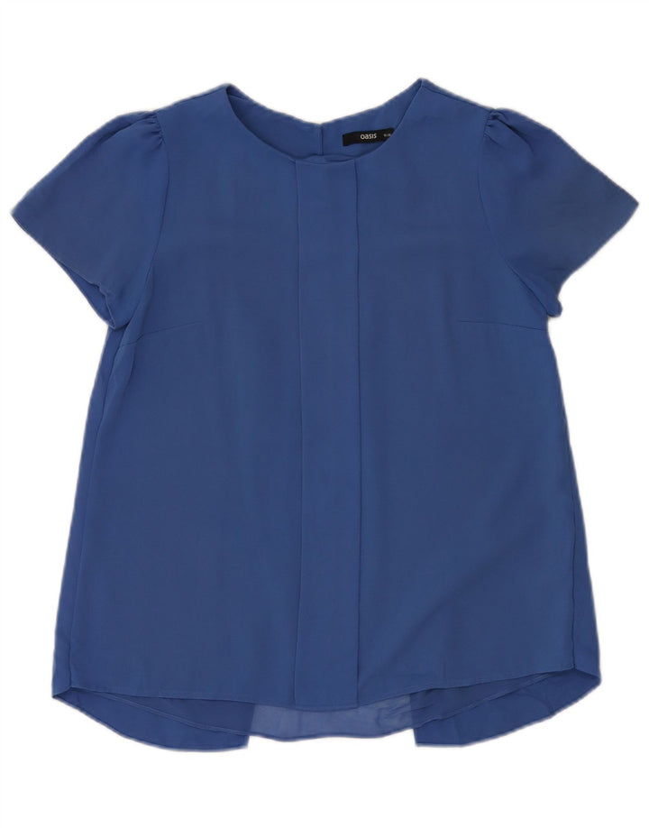 Blusa feminina Oasis UK 10 poliéster azul pequeno