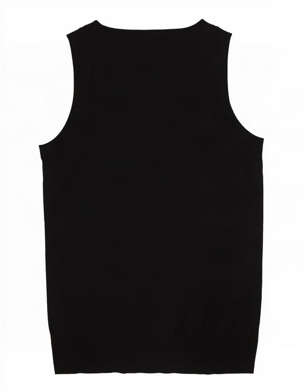 Zara Womens Vest Tank Top UK 10 Small Black Viscose