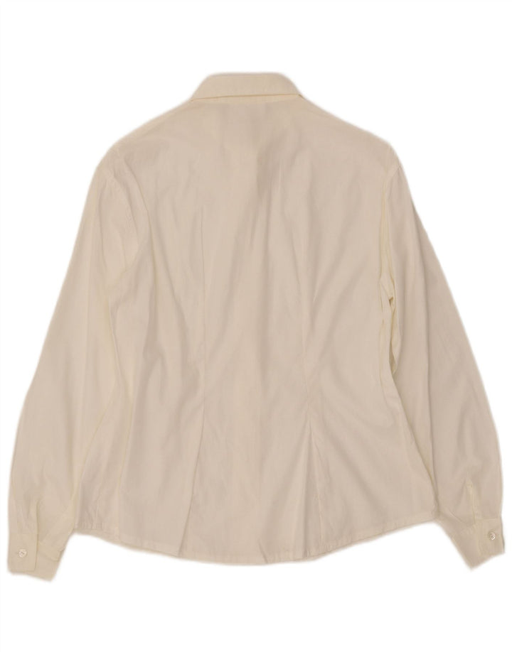 Camisa feminina ROCCOBAROCCO UK 12 médio branco