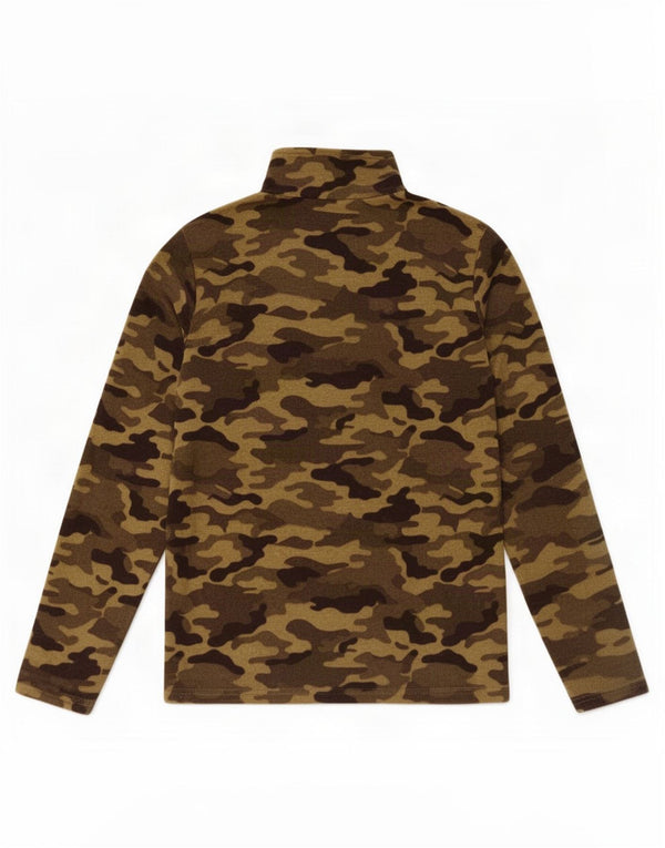 Mountain Warehouse Mens Zip Neck Fleece Jumper XS Camuflagem Verde