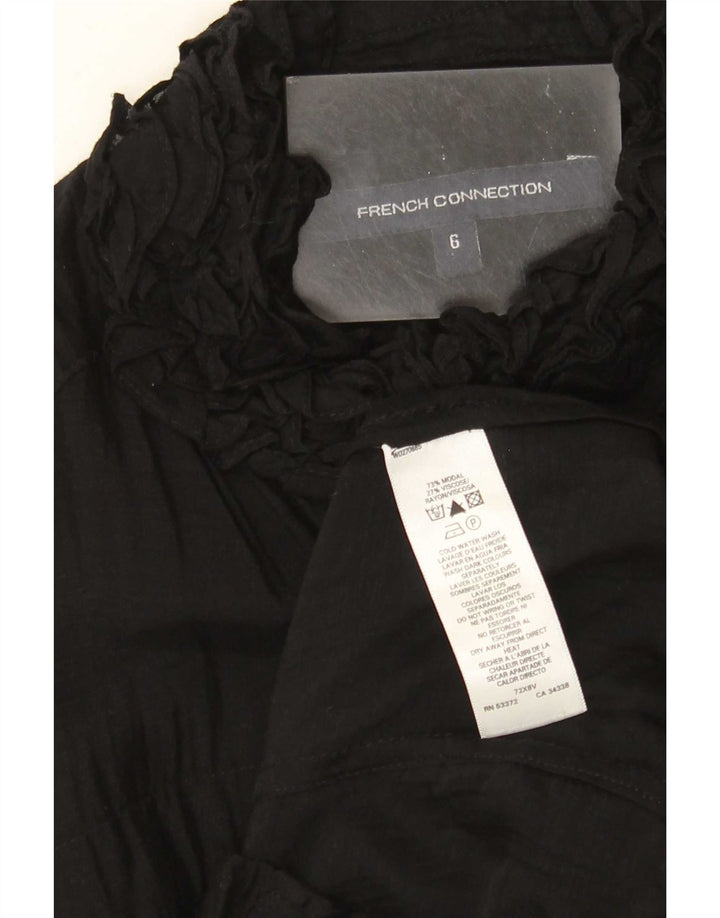 Blusa Camisa Feminina French Connection Reino Unido 6 XS Preto Modal