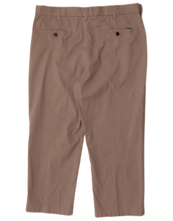 Calça cortada masculina Marks & Spencer Blue Harbor W38 L25 algodão cinza