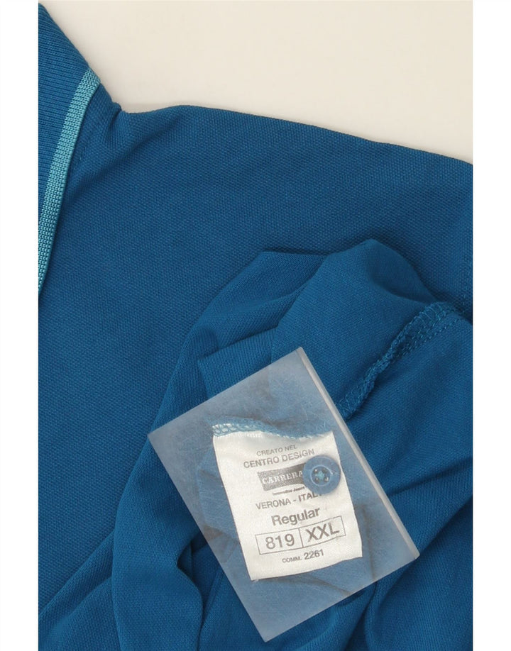 Camisa polo masculina Carrera 2XL algodão azul