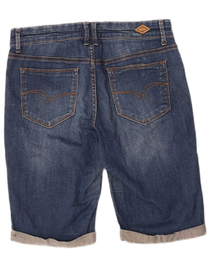 Shorts jeans feminino Lee Cooper EUA 10 grande W30 algodão azul