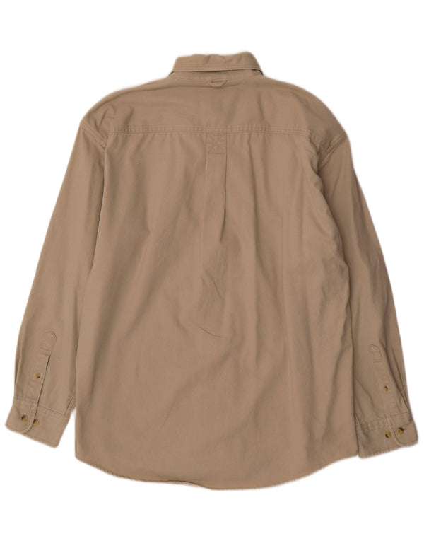 Camisa masculina de veludo cotelê Timberland grande algodão bege