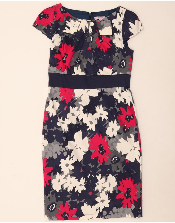 Vestido bainha feminino Marks & Spencer Reino Unido 12 médio floral multicolorido