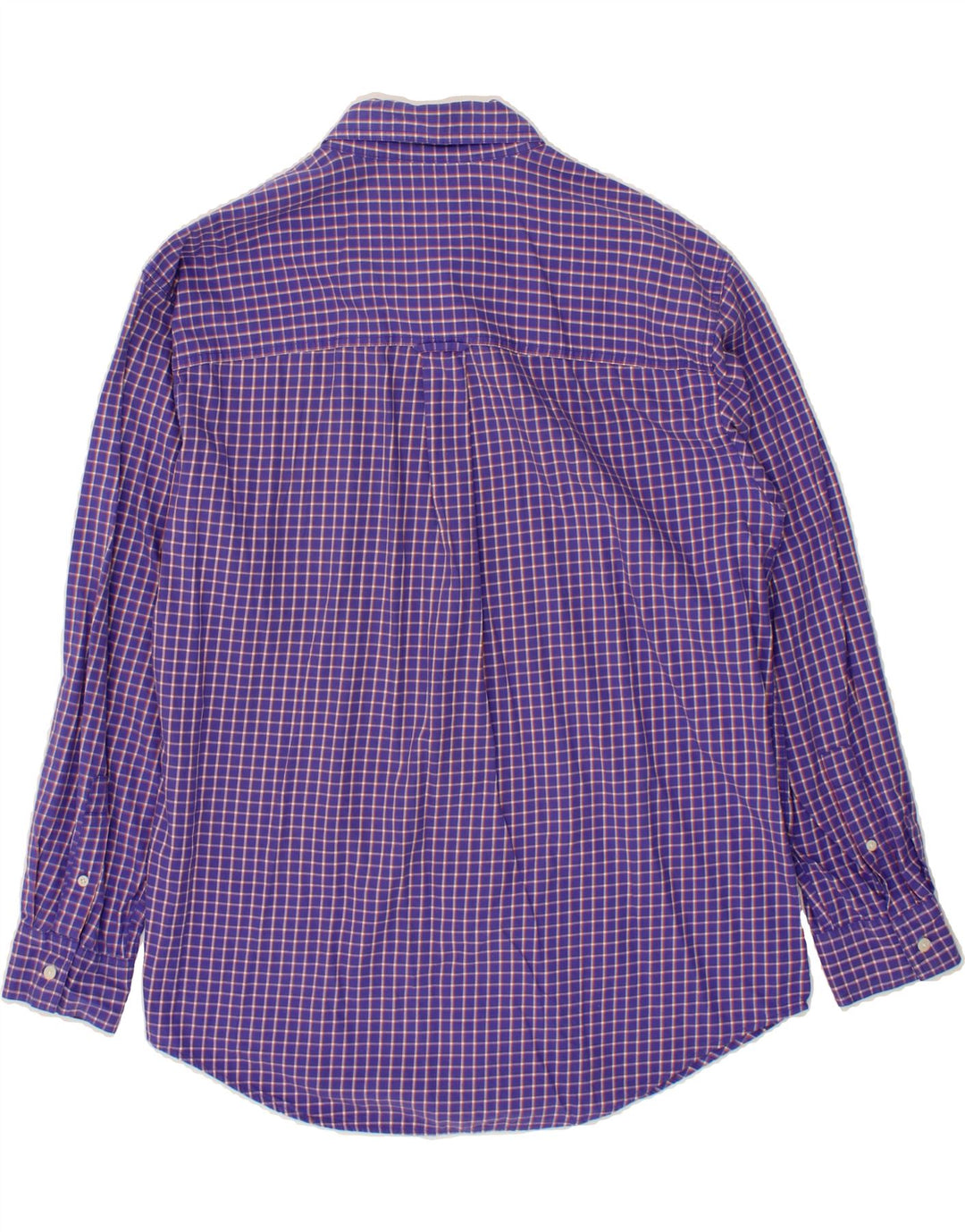 CHAPS Mens Shirt Medium Purple Check Cotton Vintage Chaps and Second-Hand Chaps from Messina Hembry 