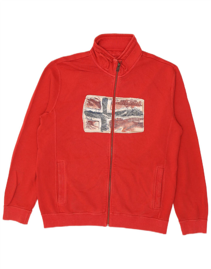 Jaqueta masculina Napapijri com agasalho gráfico XL vermelho