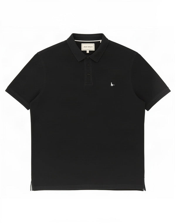 Camisa polo masculina Jack Wills Classic Fit XL algodão preto