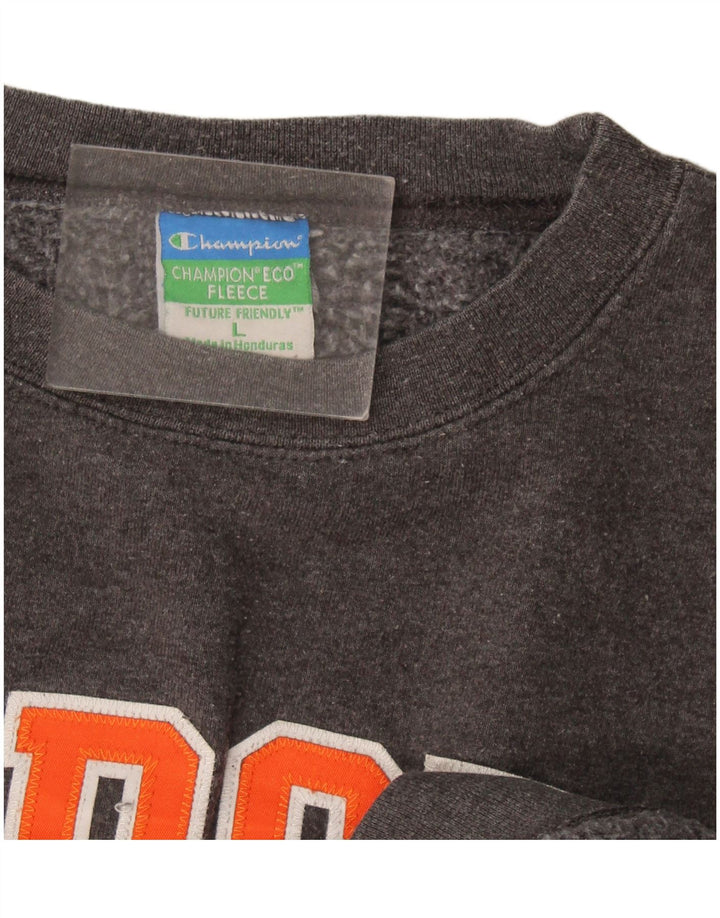 Campeão Mens Mercer Graphic Moletom Jumper Grande Cinza