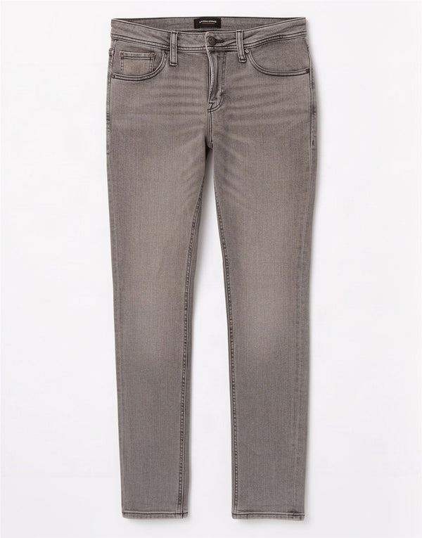 Jack & Jones Masculino Liam Skinny Jeans W30 L32 Algodão Cinza