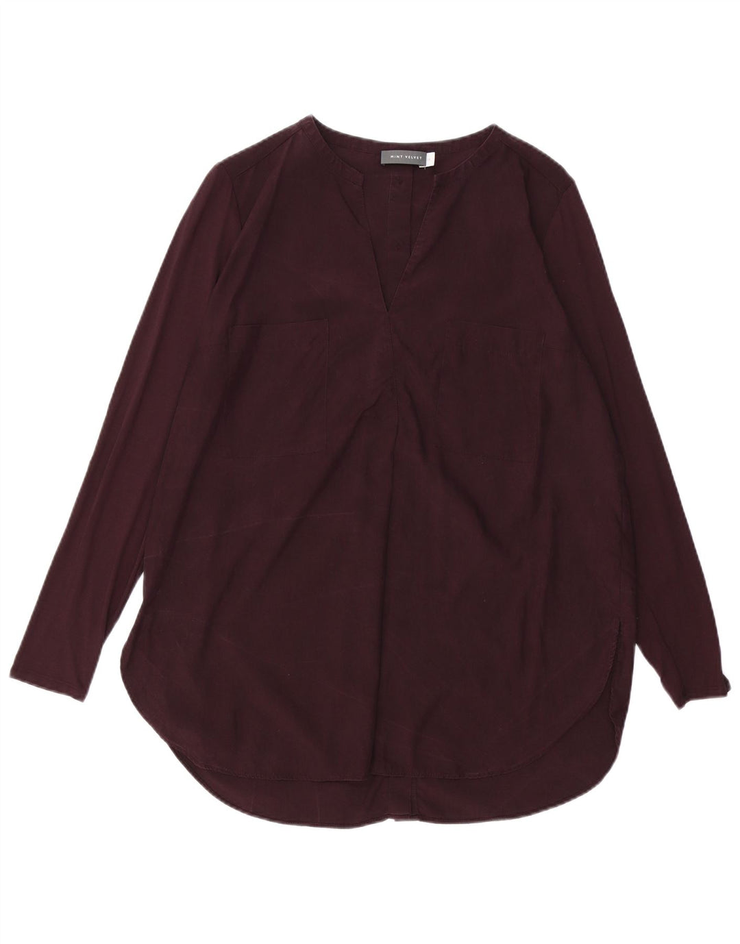 Túnica feminina MINT VELVET UK 14 grande poliéster cor de vinho