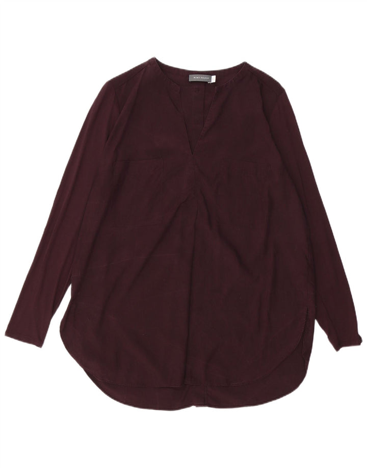 Túnica feminina MINT VELVET UK 14 grande poliéster cor de vinho