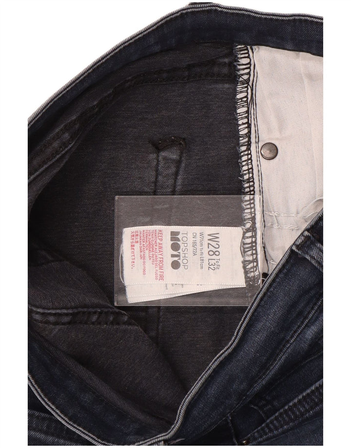 Jeans skinny feminino Topshop W28 L28 azul marinho poliéster