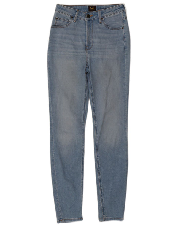 Lee Womens Scarlett High Skinny Jeans W27 L28 Algodão Azul