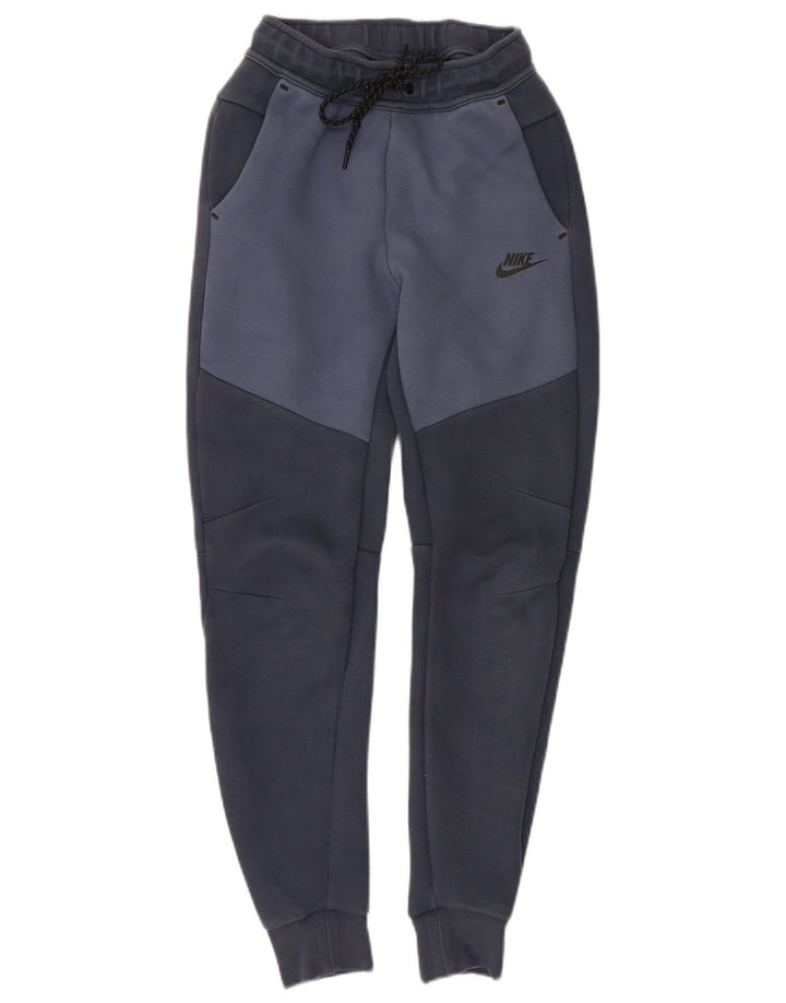 Calça de treino feminina Nike Joggers UK 4 XS Azul marinho Colourblock
