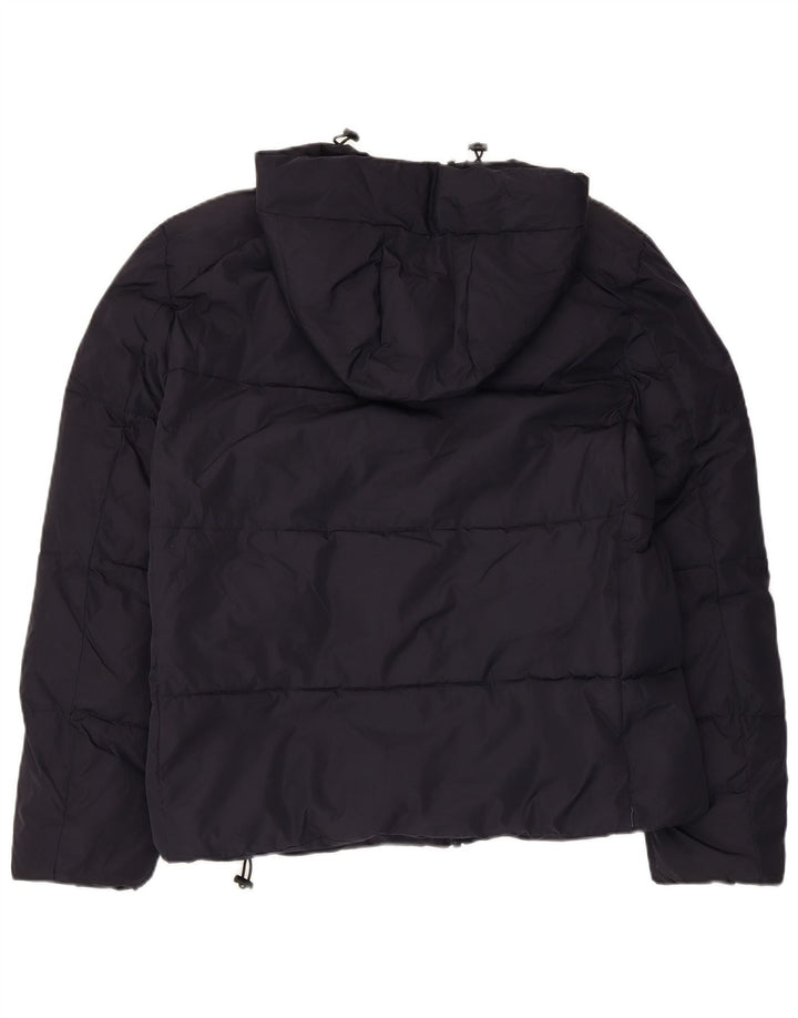 Jaqueta masculina acolchoada com capuz French Connection UK 38 azul marinho médio