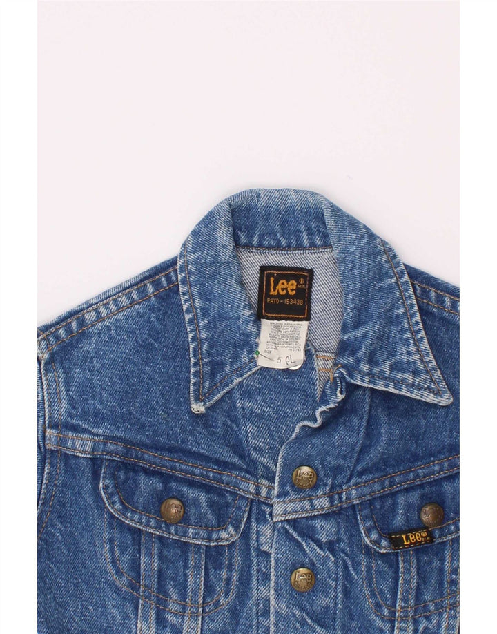 Jaqueta jeans Lee Girls 4-5 anos grande algodão azul