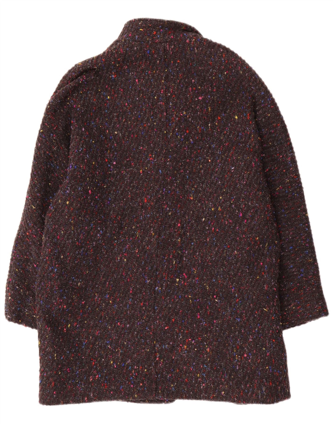 Sobretudo feminino VINTAGE oversized EU 40 lã manchada cinza médio