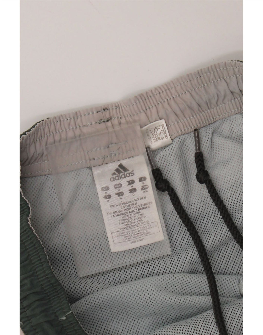 Shorts de natação masculino Adidas médio cáqui colorblock poliamida