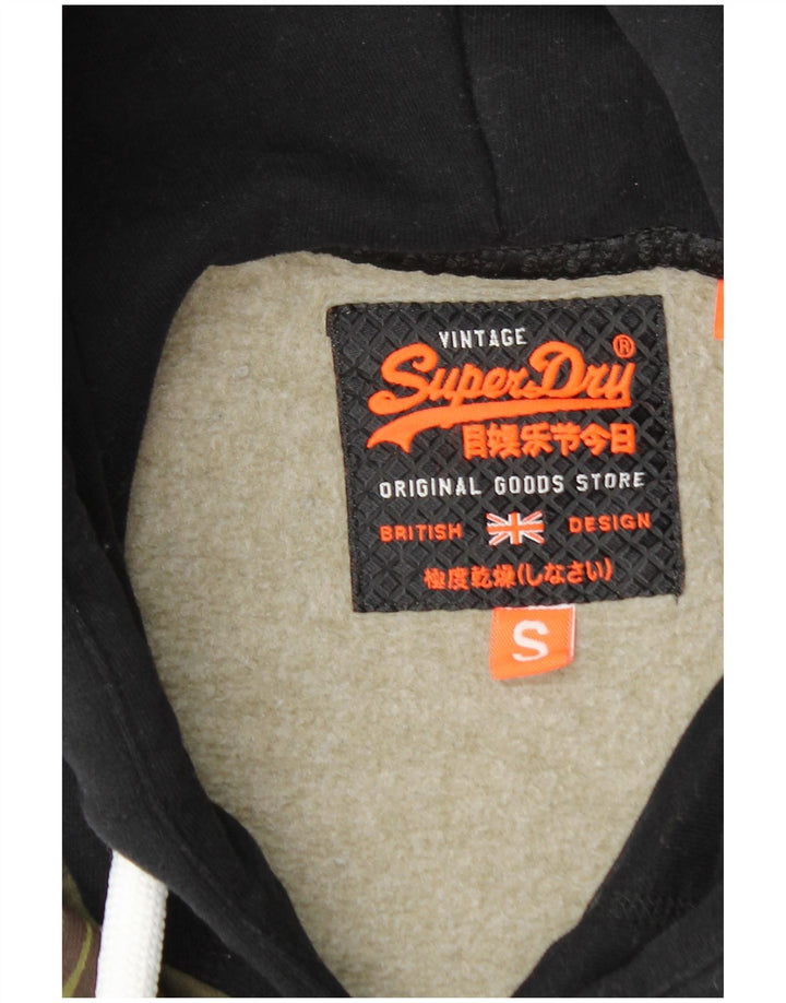 SUPERDRY moletom com capuz masculino gráfico pequeno cáqui algodão camuflado