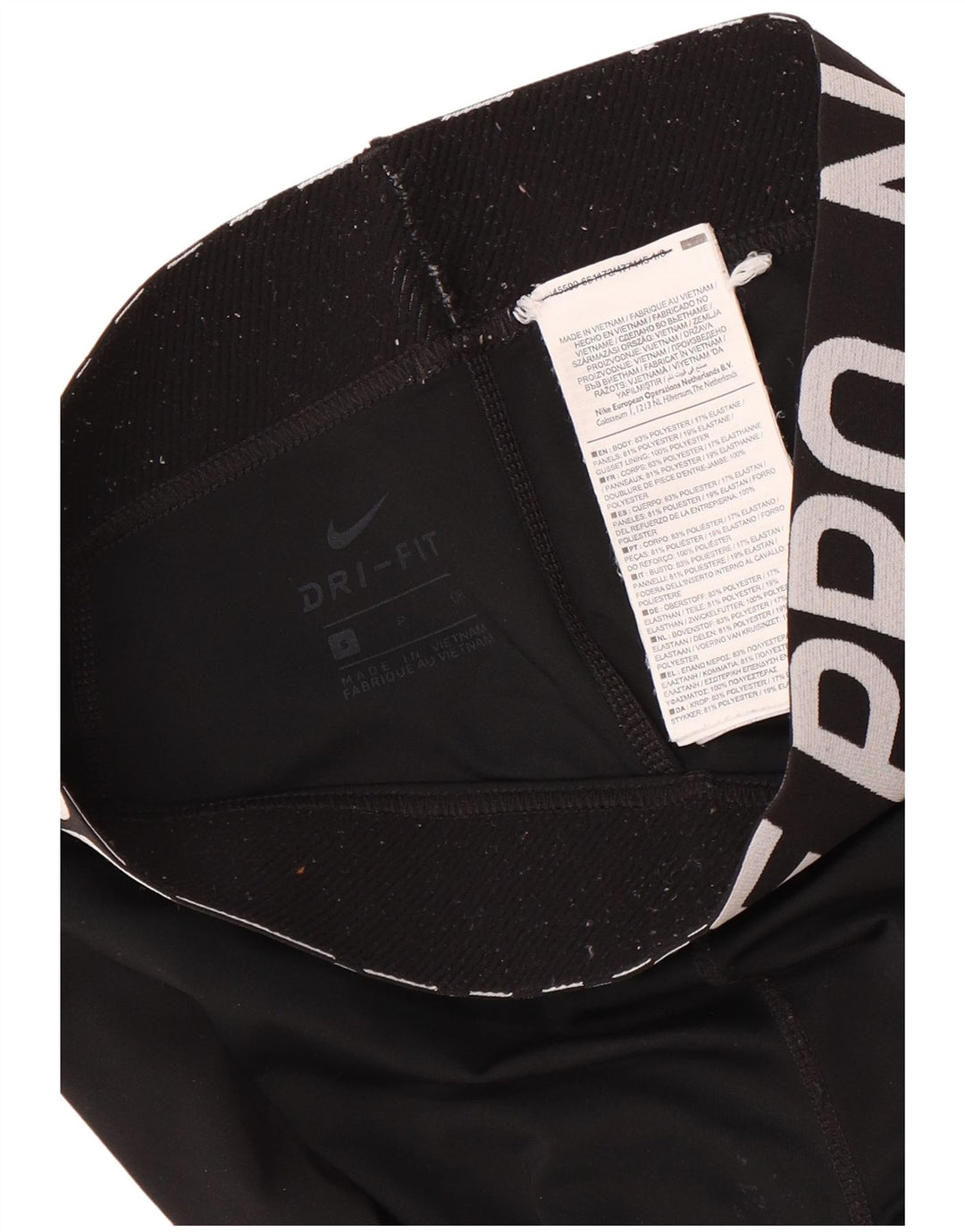 Leggings Nike Womens Dri Fit Graphic UK 8 Pequeno Poliéster Preto