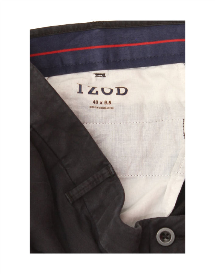 IZOD Mens Chino Shorts W40 XL Black Cotton Vintage Izod and Second-Hand Izod from Messina Hembry 