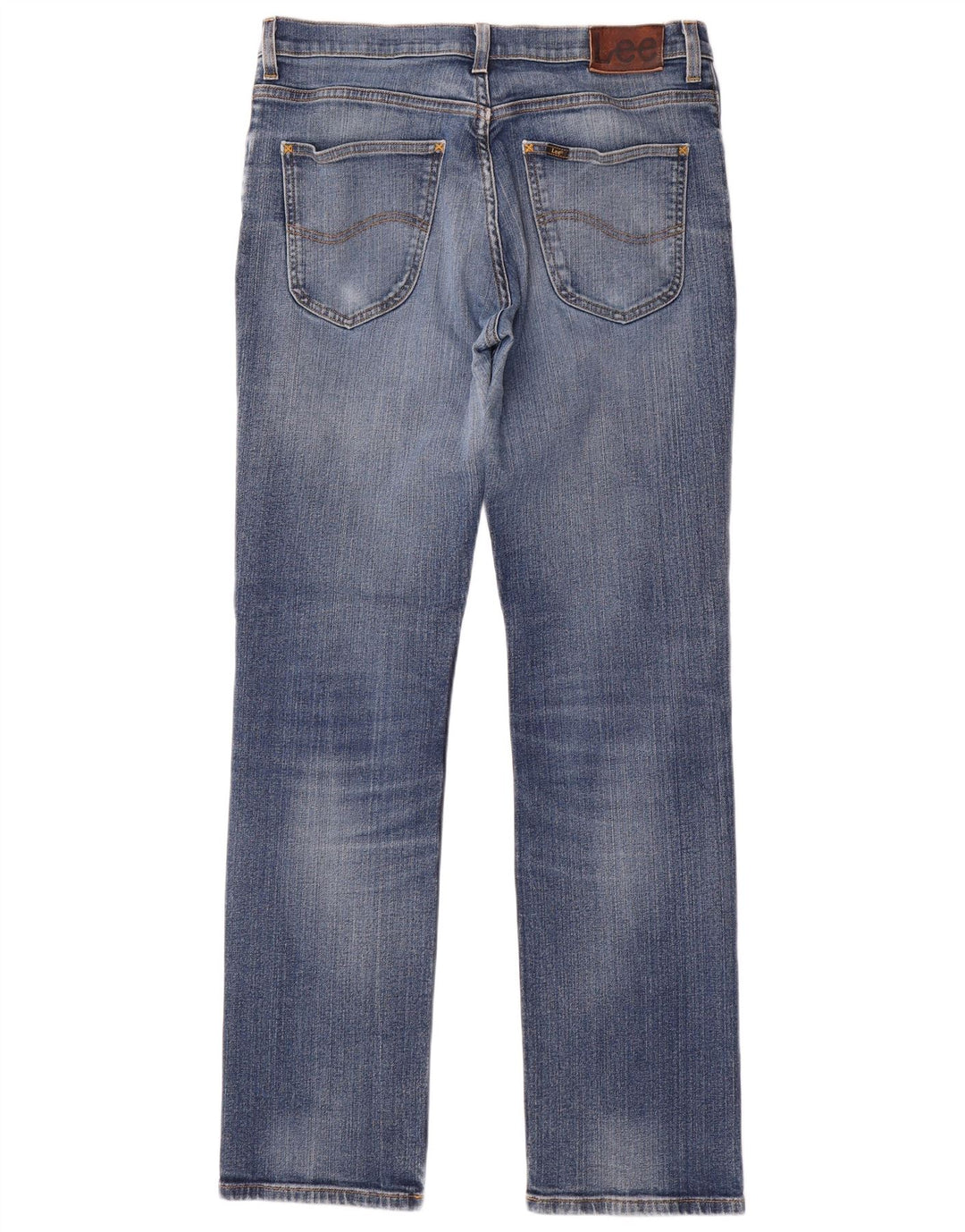 Lee Mens Brooklyn Straight Jeans W34 L34 Azul Algodão