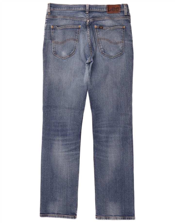 Lee Mens Brooklyn Straight Jeans W34 L34 Azul Algodão
