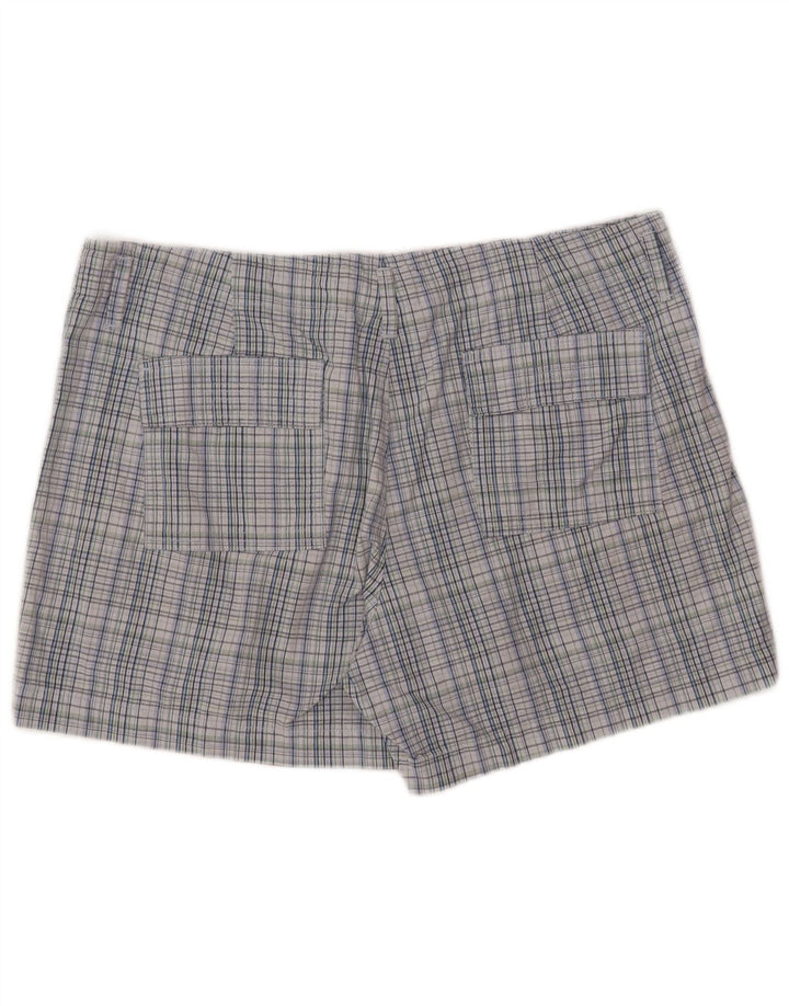 Shorts Chino feminino Lee US 16 2XL W36 algodão xadrez azul